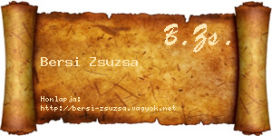 Bersi Zsuzsa névjegykártya